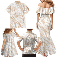 Sharks Couple Dreamy Polynesians Floral Sea Family Matching Mermaid Dress and Hawaiian Shirt Hazel LT7 - Polynesian Pride
