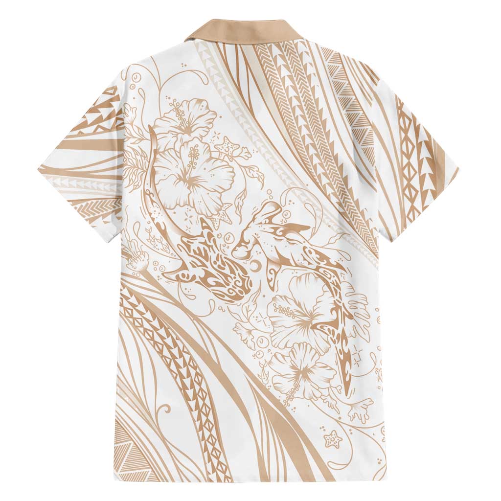 Sharks Couple Dreamy Polynesians Floral Sea Hawaiian Shirt Hazel LT7 - Polynesian Pride