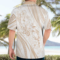 Sharks Couple Dreamy Polynesians Floral Sea Hawaiian Shirt Hazel LT7 - Polynesian Pride