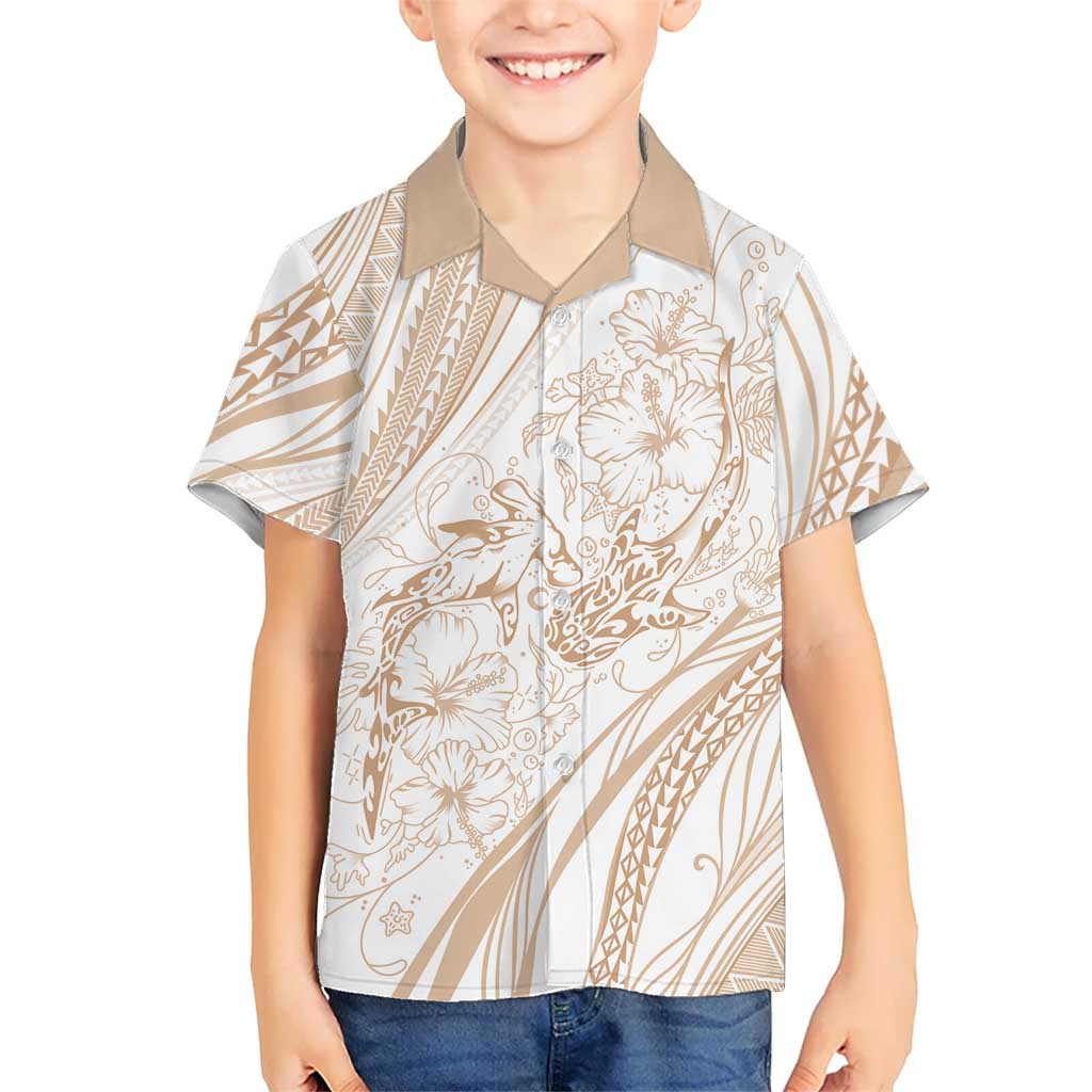 Sharks Couple Dreamy Polynesians Floral Sea Hawaiian Shirt Hazel LT7 - Polynesian Pride
