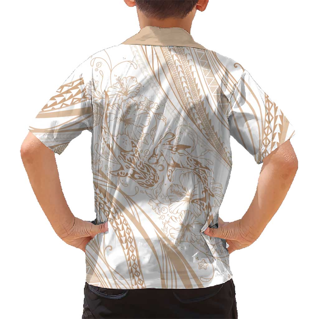 Sharks Couple Dreamy Polynesians Floral Sea Hawaiian Shirt Hazel LT7 - Polynesian Pride