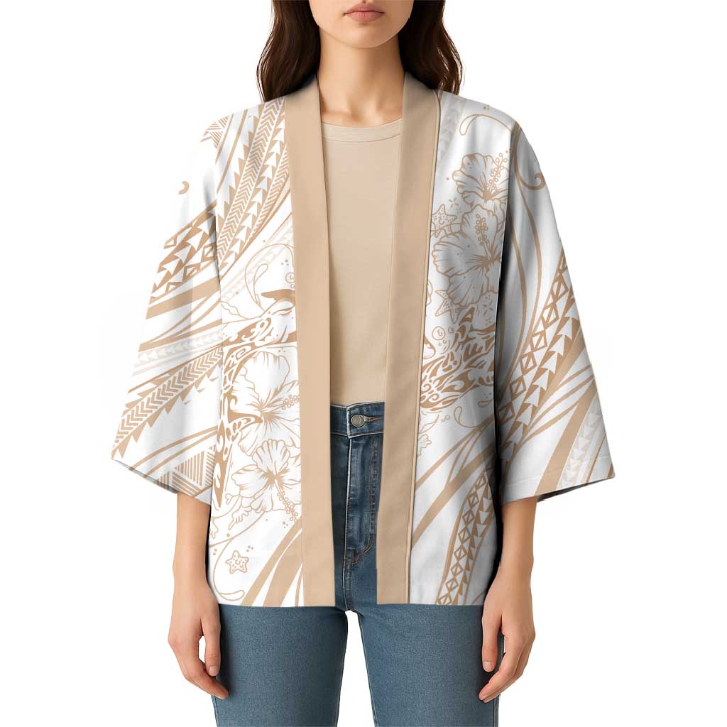 Sharks Couple Dreamy Polynesians Floral Sea Kimono Hazel - Polynesian Pride
