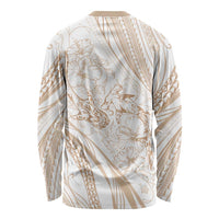 Sharks Couple Dreamy Polynesians Floral Sea Long Sleeve Shirt Hazel LT7 - Polynesian Pride