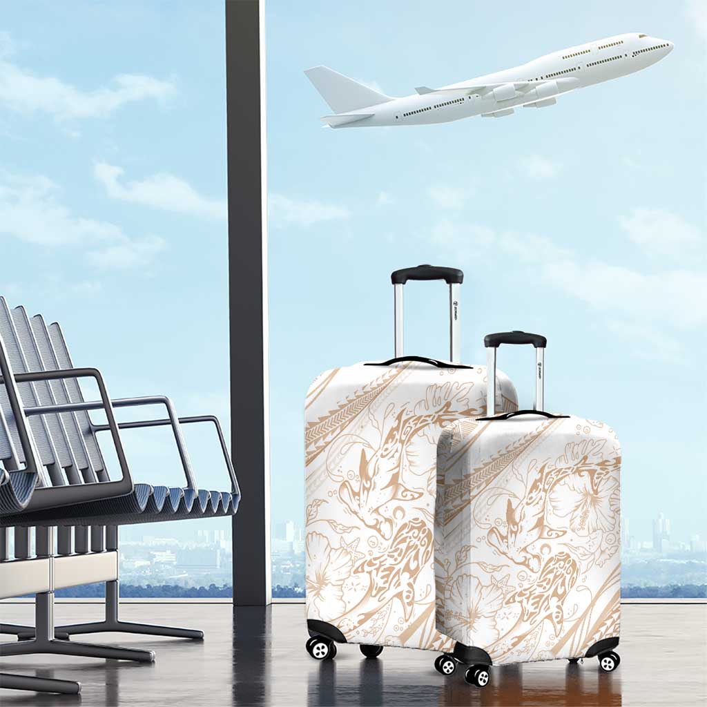 Sharks Couple Dreamy Polynesians Floral Sea Luggage Cover Hazel LT7 - Polynesian Pride