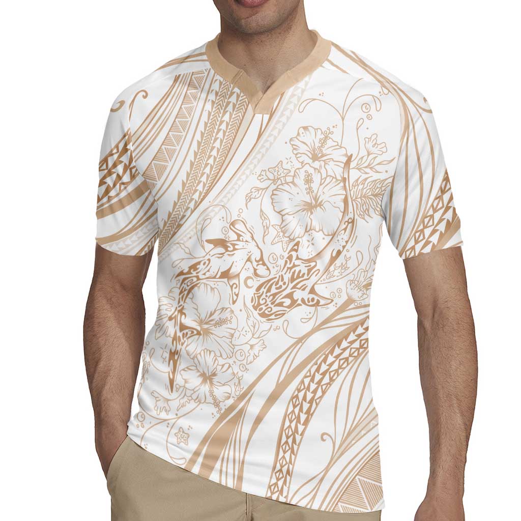 Sharks Couple Dreamy Polynesians Floral Sea Rugby Jersey Hazel - Polynesian Pride
