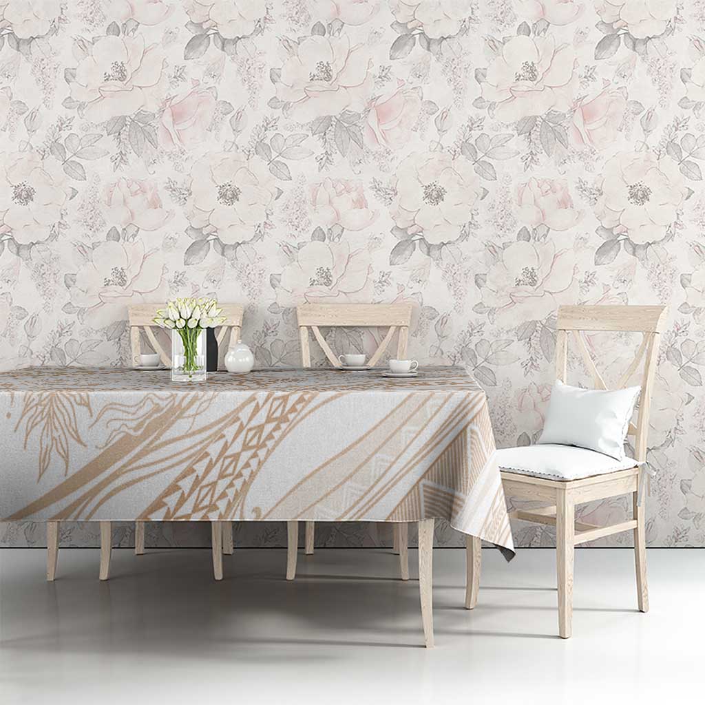 Sharks Couple Dreamy Polynesians Floral Sea Tablecloth Hazel - Polynesian Pride