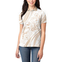 Sharks Couple Dreamy Polynesians Floral Sea Women Polo Shirt Hazel LT7 - Polynesian Pride