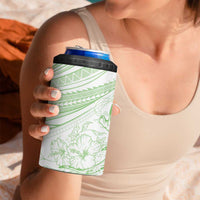 Sharks Couple Dreamy Polynesians Floral Sea 4 in 1 Can Cooler Tumbler Emerald LT7 - Polynesian Pride