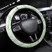 Sharks Couple Dreamy Polynesians Floral Sea Steering Wheel Cover Emerald - Polynesian Pride