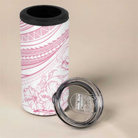 Sharks Couple Dreamy Polynesians Floral Sea 4 in 1 Can Cooler Tumbler Pink LT7 - Polynesian Pride