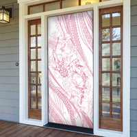 Sharks Couple Dreamy Polynesians Floral Sea Door Cover Pink - Polynesian Pride