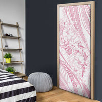 Sharks Couple Dreamy Polynesians Floral Sea Door Cover Pink - Polynesian Pride