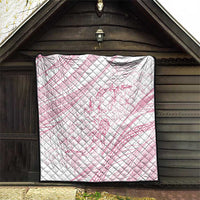 Sharks Couple Dreamy Polynesians Floral Sea Quilt Pink - Polynesian Pride