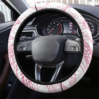 Sharks Couple Dreamy Polynesians Floral Sea Steering Wheel Cover Pink - Polynesian Pride