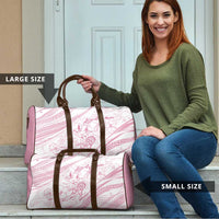 Sharks Couple Dreamy Polynesians Floral Sea Travel Bag Pink - Polynesian Pride