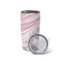 Sharks Couple Dreamy Polynesians Floral Sea Tumbler Cup Pink - Polynesian Pride