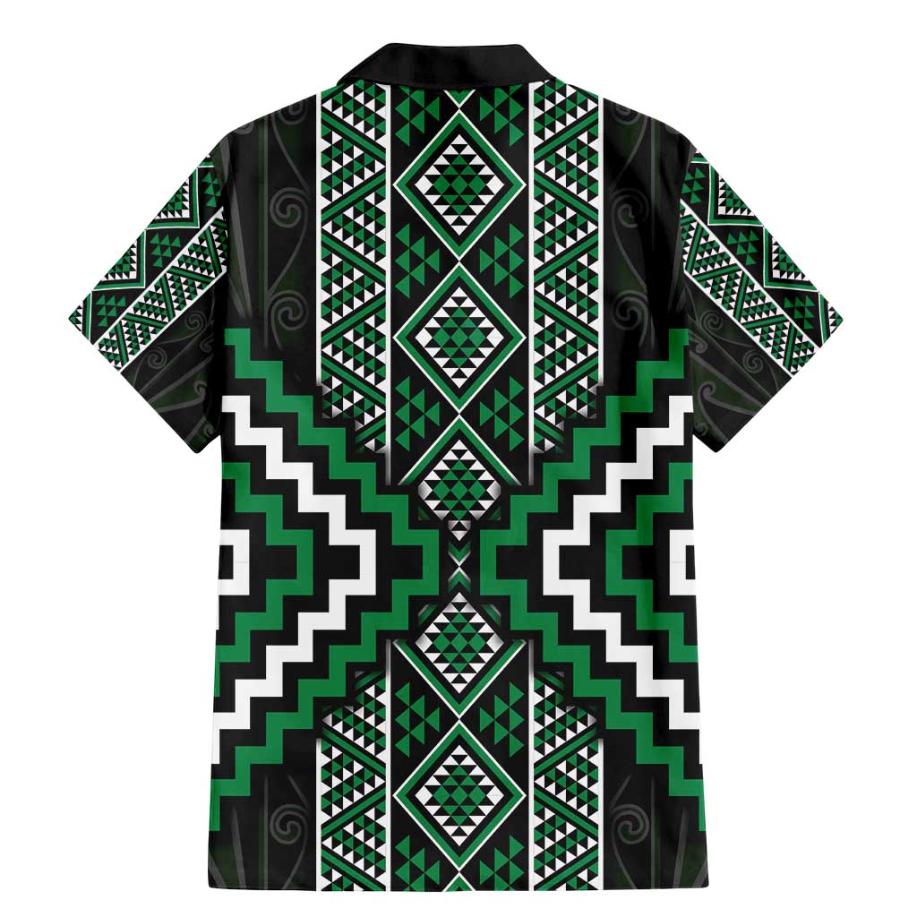 Jade Tukutuku Pattern Aotearoa Family Matching Mermaid Dress and Hawaiian Shirt Niho Taniwha and Puhoro Motifs LT7 - Polynesian Pride
