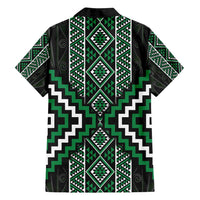 Jade Tukutuku Pattern Aotearoa Family Matching Off Shoulder Maxi Dress and Hawaiian Shirt Niho Taniwha and Puhoro Motifs LT7 - Polynesian Pride