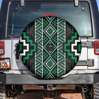Jade Tukutuku Pattern Aotearoa Spare Tire Cover Niho Taniwha and Puhoro Motifs LT7 Green - Polynesian Pride