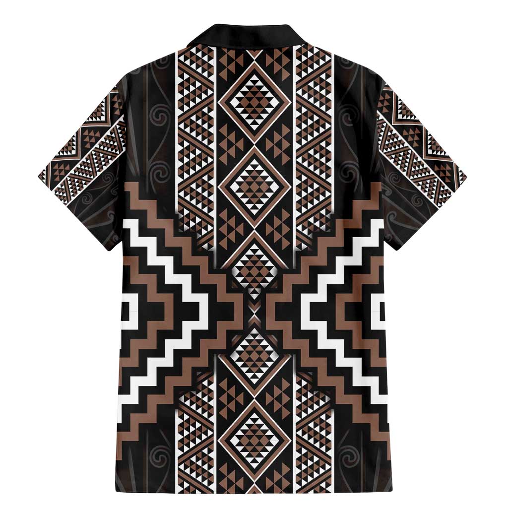 Classic Tukutuku Pattern Aotearoa Family Matching Mermaid Dress and Hawaiian Shirt Niho Taniwha and Puhoro Motifs LT7 - Polynesian Pride
