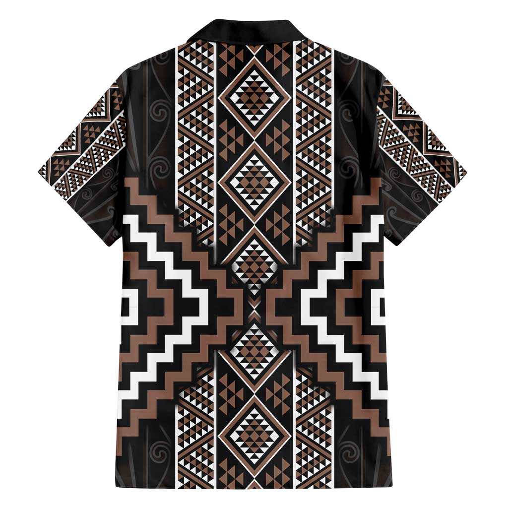 Classic Tukutuku Pattern Aotearoa Family Matching Off Shoulder Maxi Dress and Hawaiian Shirt Niho Taniwha and Puhoro Motifs LT7 - Polynesian Pride