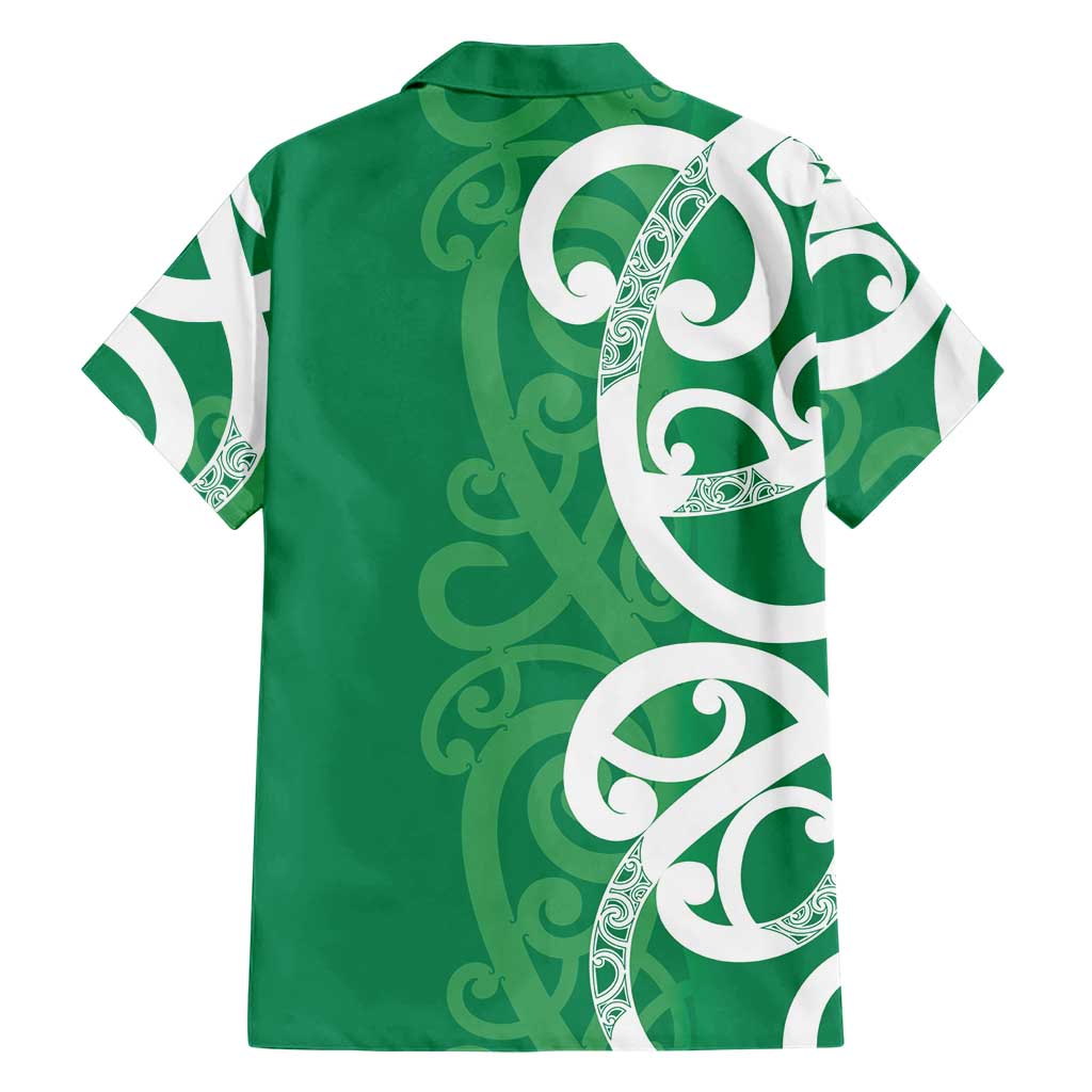 Pounamu Green Maori Hawaiian Shirt Koru Kowhaiwhai - Polynesian Pride