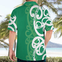 Pounamu Green Maori Hawaiian Shirt Koru Kowhaiwhai - Polynesian Pride