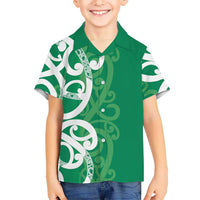 Pounamu Green Maori Hawaiian Shirt Koru Kowhaiwhai - Polynesian Pride