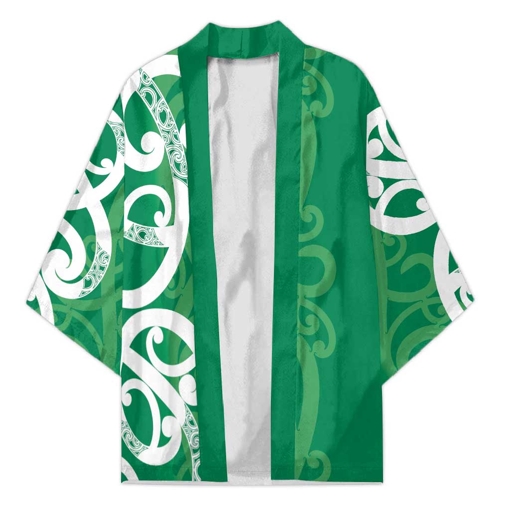 Pounamu Green Maori Kimono Koru Kowhaiwhai - Polynesian Pride