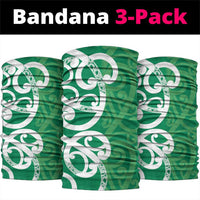 Pounamu Green Maori Neck Gaiter Koru Kowhaiwhai - Polynesian Pride
