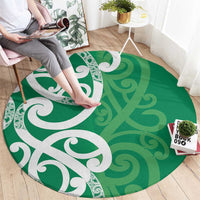 Pounamu Green Maori Round Carpet Koru Kowhaiwhai - Polynesian Pride