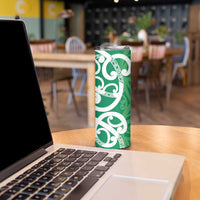 Pounamu Green Maori Skinny Tumbler Koru Kowhaiwhai LT7 - Polynesian Pride
