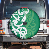 Pounamu Green Maori Spare Tire Cover Koru Kowhaiwhai - Polynesian Pride
