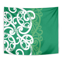 Pounamu Green Maori Tapestry Koru Kowhaiwhai - Polynesian Pride