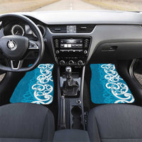 Azure Blue Maori Car Mats Koru Kowhaiwhai - Polynesian Pride