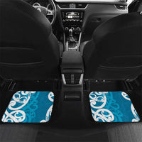 Azure Blue Maori Car Mats Koru Kowhaiwhai - Polynesian Pride