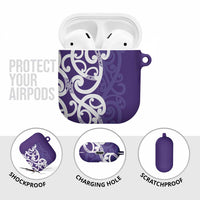 Violet Green Maori AirPods Case Koru Kowhaiwhai - Polynesian Pride