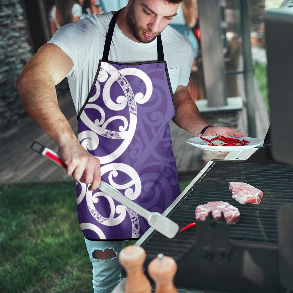 Violet Green Maori Apron Koru Kowhaiwhai - Polynesian Pride
