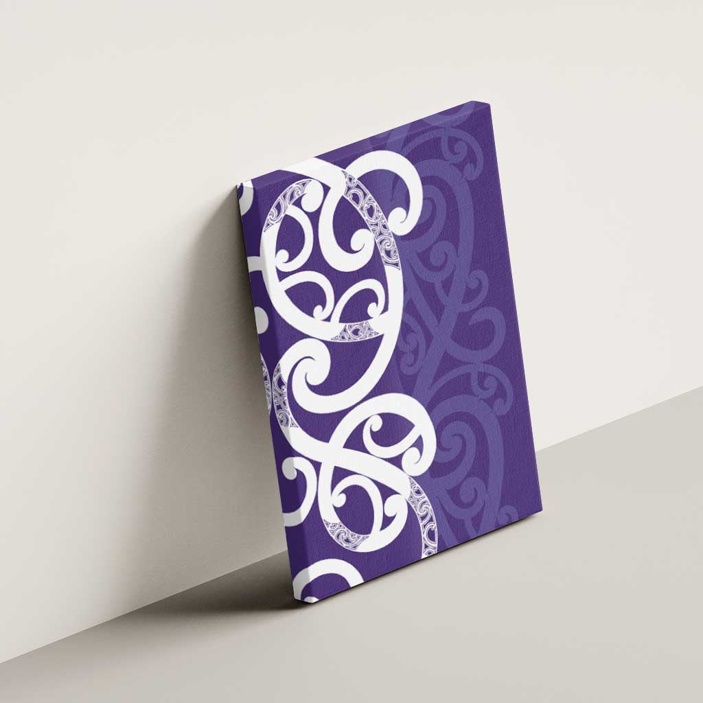 Violet Green Maori Canvas Wall Art Koru Kowhaiwhai - Polynesian Pride