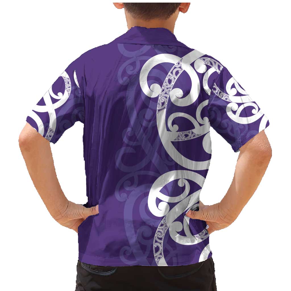 Violet Green Maori Family Matching Mermaid Dress and Hawaiian Shirt Koru Kowhaiwhai LT7 - Polynesian Pride