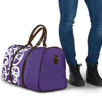 Violet Green Maori Travel Bag Koru Kowhaiwhai - Polynesian Pride