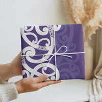 Violet Green Maori Wrapping Paper Koru Kowhaiwhai