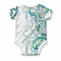 Paua Shell Maori Baby Onesie Koru Kowhaiwhai