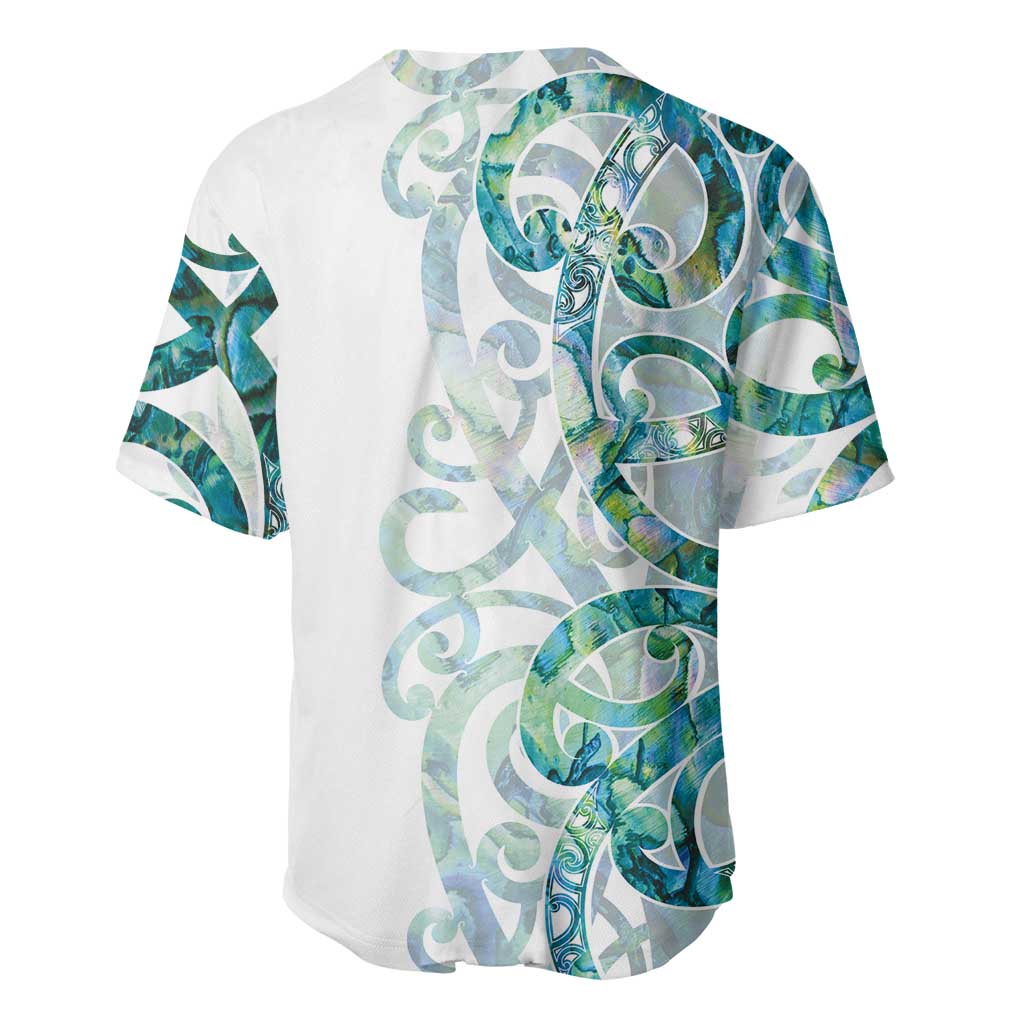 Paua Shell Maori Baseball Jersey Koru Kowhaiwhai - Polynesian Pride