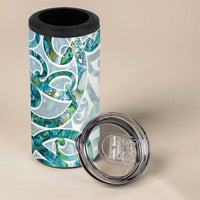 Paua Shell Maori 4 in 1 Can Cooler Tumbler Koru Kowhaiwhai LT7 - Polynesian Pride