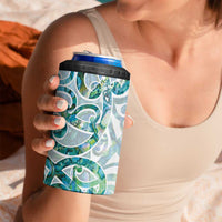Paua Shell Maori 4 in 1 Can Cooler Tumbler Koru Kowhaiwhai LT7 - Polynesian Pride
