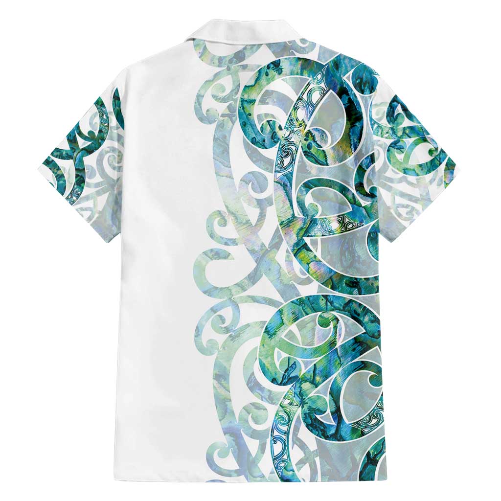 Paua Shell Maori Family Matching Long Sleeve Bodycon Dress and Hawaiian Shirt Koru Kowhaiwhai LT7 - Polynesian Pride