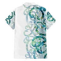 Paua Shell Maori Family Matching Short Sleeve Bodycon Dress and Hawaiian Shirt Koru Kowhaiwhai LT7 - Polynesian Pride