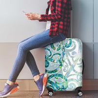 Paua Shell Maori Luggage Cover Koru Kowhaiwhai LT7 - Polynesian Pride