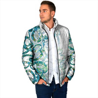 Paua Shell Maori Padded Jacket Koru Kowhaiwhai - Polynesian Pride